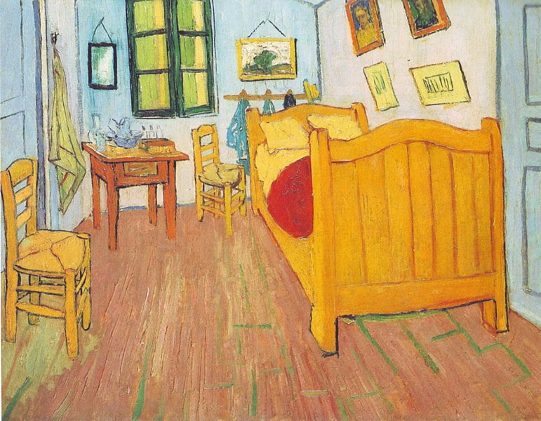 Van Gogh i Arles. Soveværelset. Wikipedia