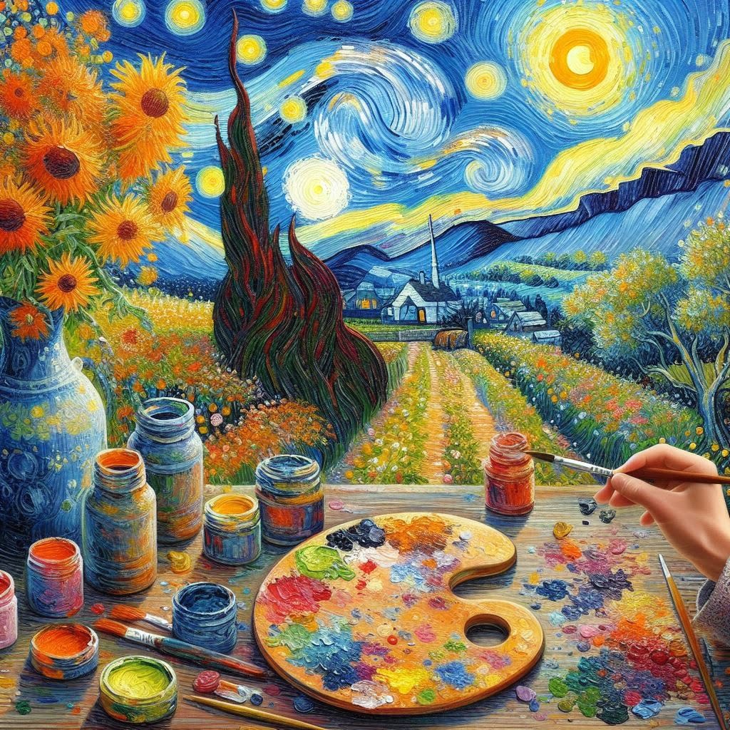mal som van Gogh AI billede