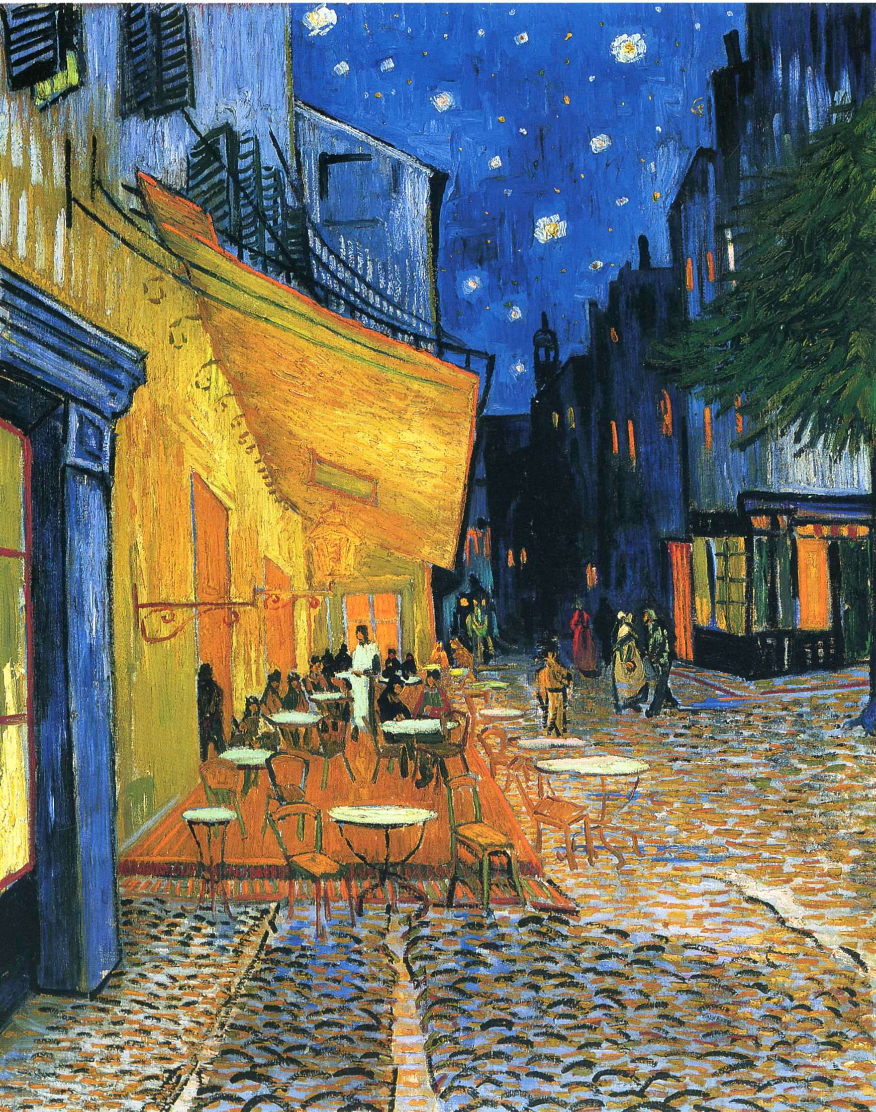 Cafe terrassen på Forum i Arles 1881 Vincent van Gogh Wikiart
